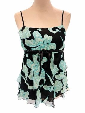 Vintage Y2K Bebe 109% Silk Babydoll Cami Top size women’s medium